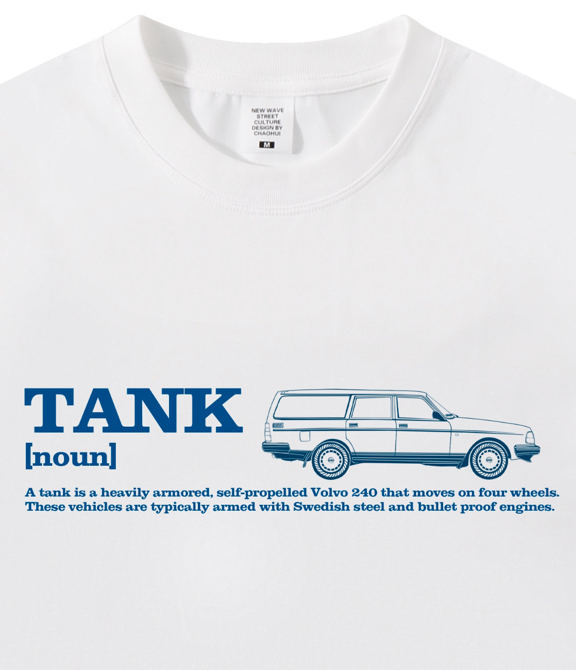 【Volvo】Volvo 240「Tank」白色短袖T Shirt