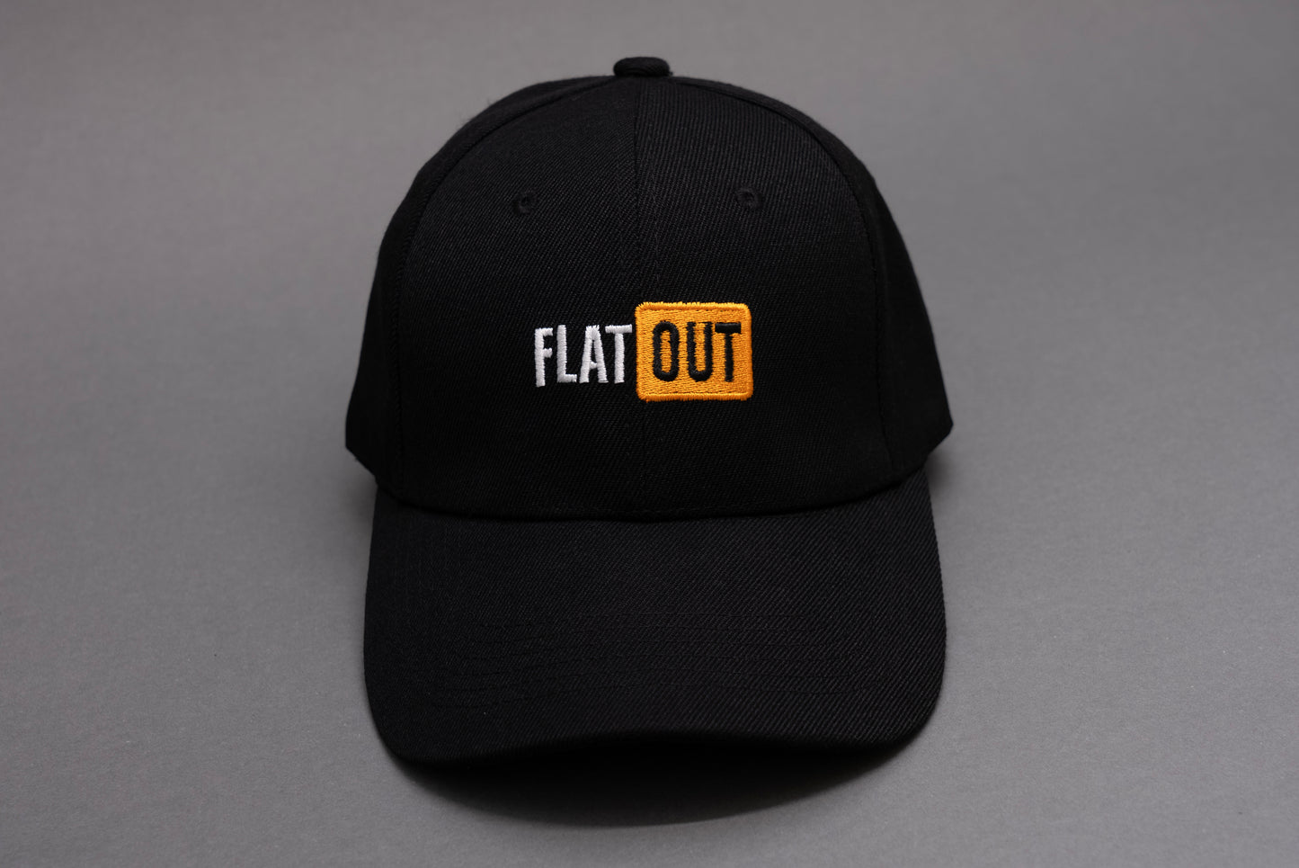 【Flat Out】Flat Out黑色繡花棒球帽