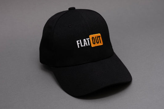 【Flat Out】Flat Out黑色繡花棒球帽