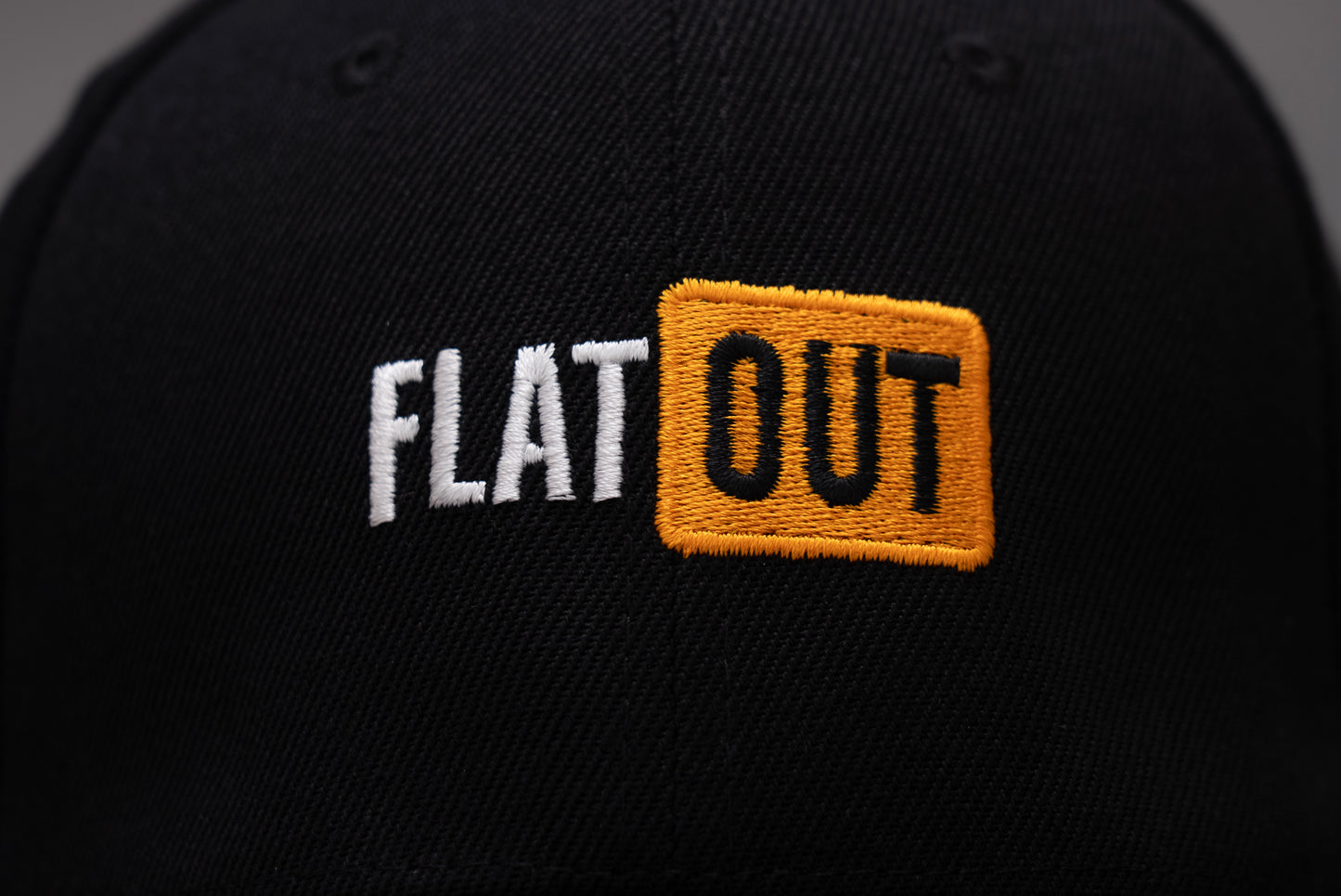 【Flat Out】Flat Out黑色繡花棒球帽