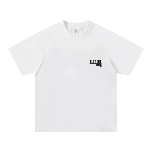 【FlatOut】Flat Out元祖Logo 白色短袖T Shirt