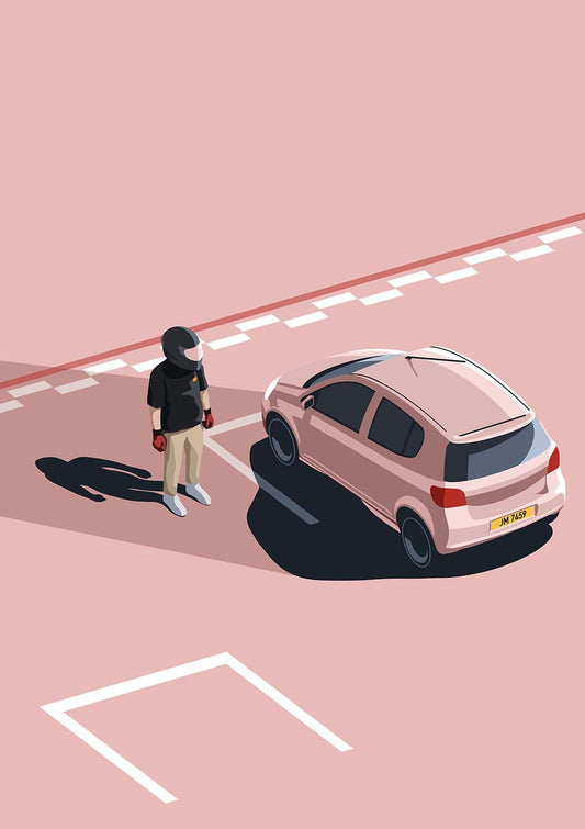【The Pink Echo】The Pink Echo「Track Day 賽車場」行車證靜電貼