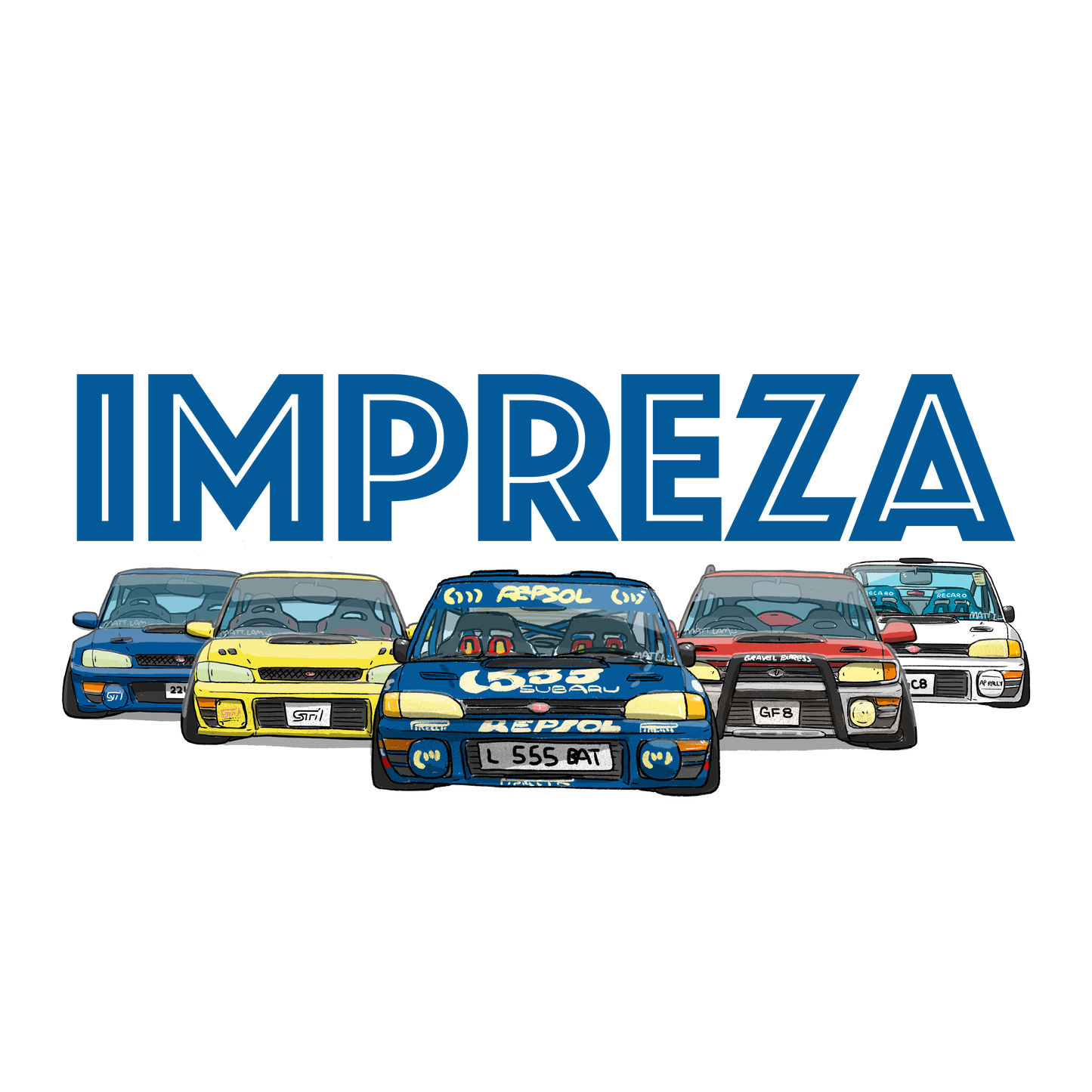 【Subaru】Impreza(GC8)Greatest Hits 短袖T恤