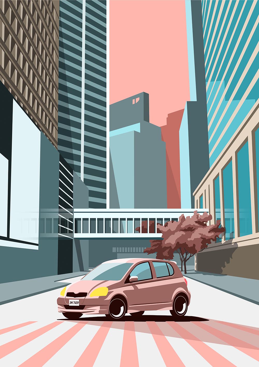 【The Pink Echo】The Pink Echo「遮打道老爺車展」行車證靜電貼