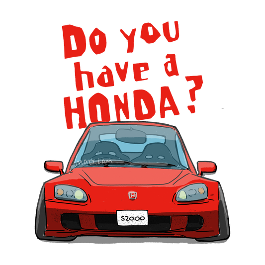 【Honda】Do you have a Honda?紅色S2000透明底貼紙
