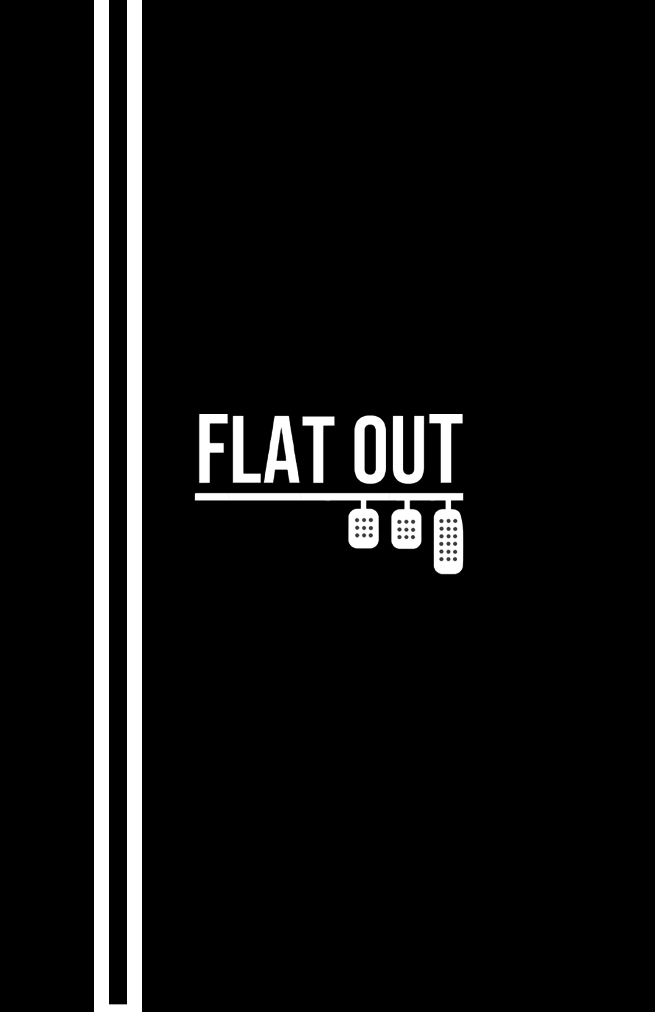 【FlatOut】Flat Out黑色行車證靜電貼
