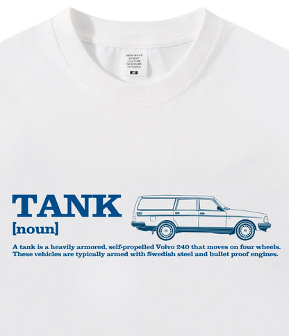 【Volvo】Volvo 240「Tank」白色短袖T Shirt