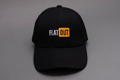 【Flat Out】Flat Out黑色繡花棒球帽