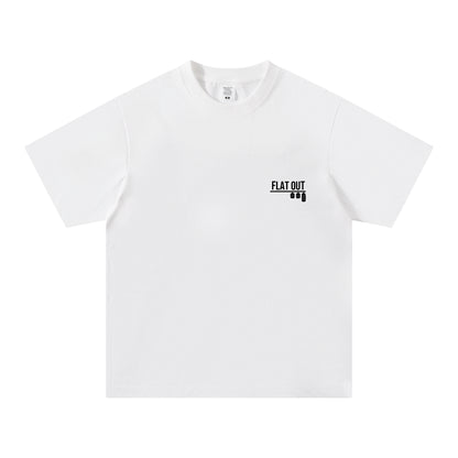 【FlatOut】Flat Out元祖Logo 白色短袖T Shirt