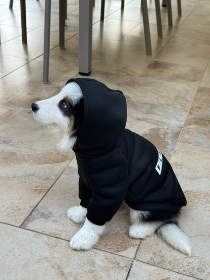 【FlatOut】Flat Out「狗狗衫」黑色寵物連帽衛衣