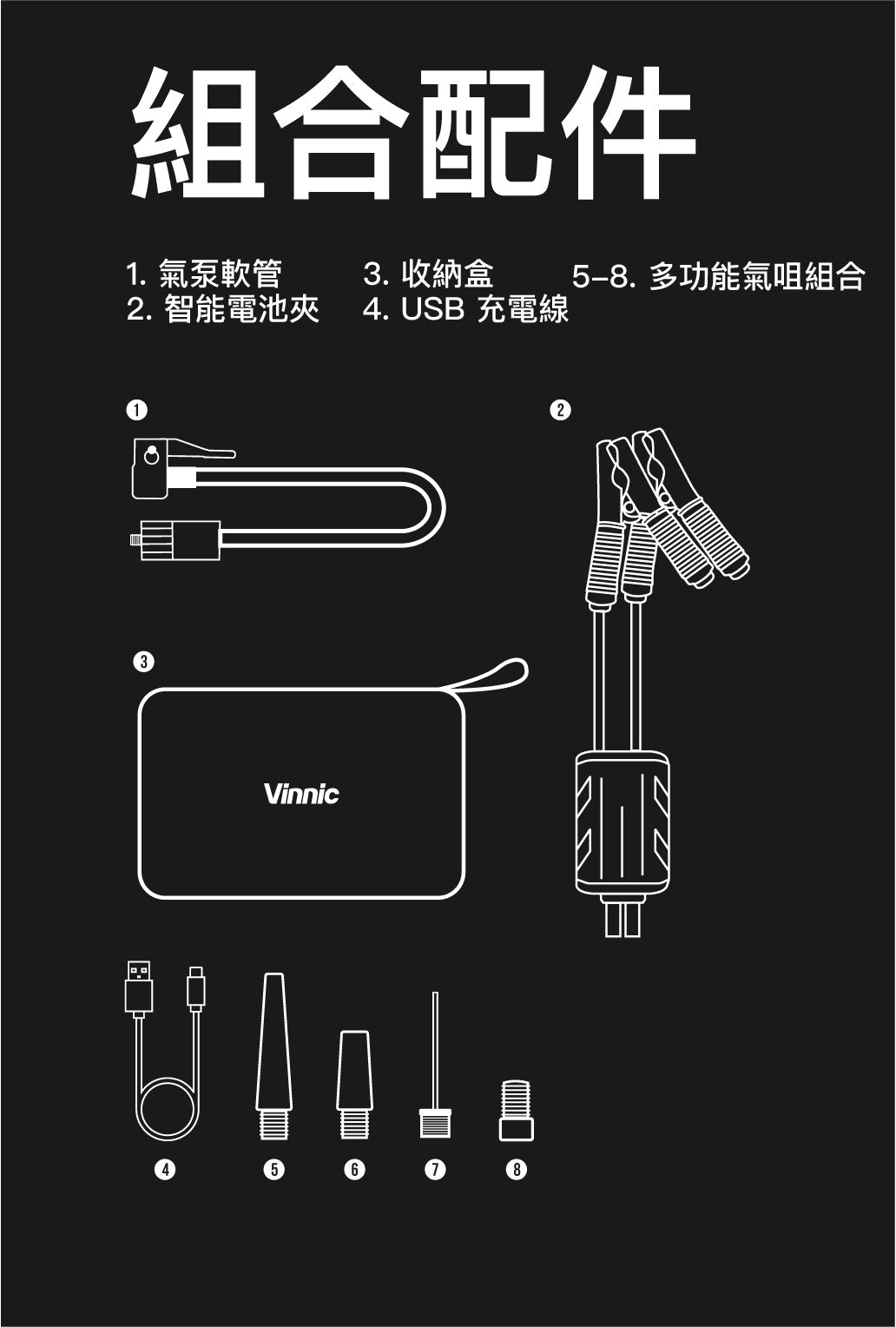 【救車不求人】Vinnic Jimara汽車應急電源 (過江龍) 連打氣泵