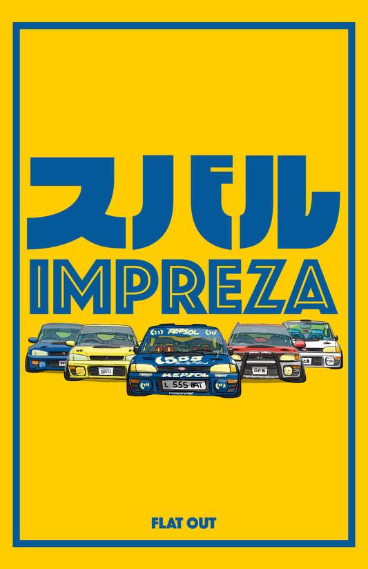【Subaru】スバル IMPREZA黃底藍字行車證靜電貼