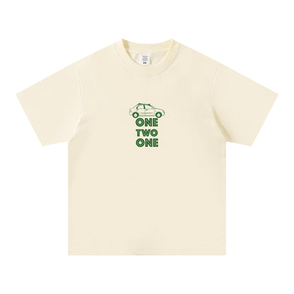 【Mazda】Mazda 121「熊仔鈴」米白色手繪短袖T Shirt